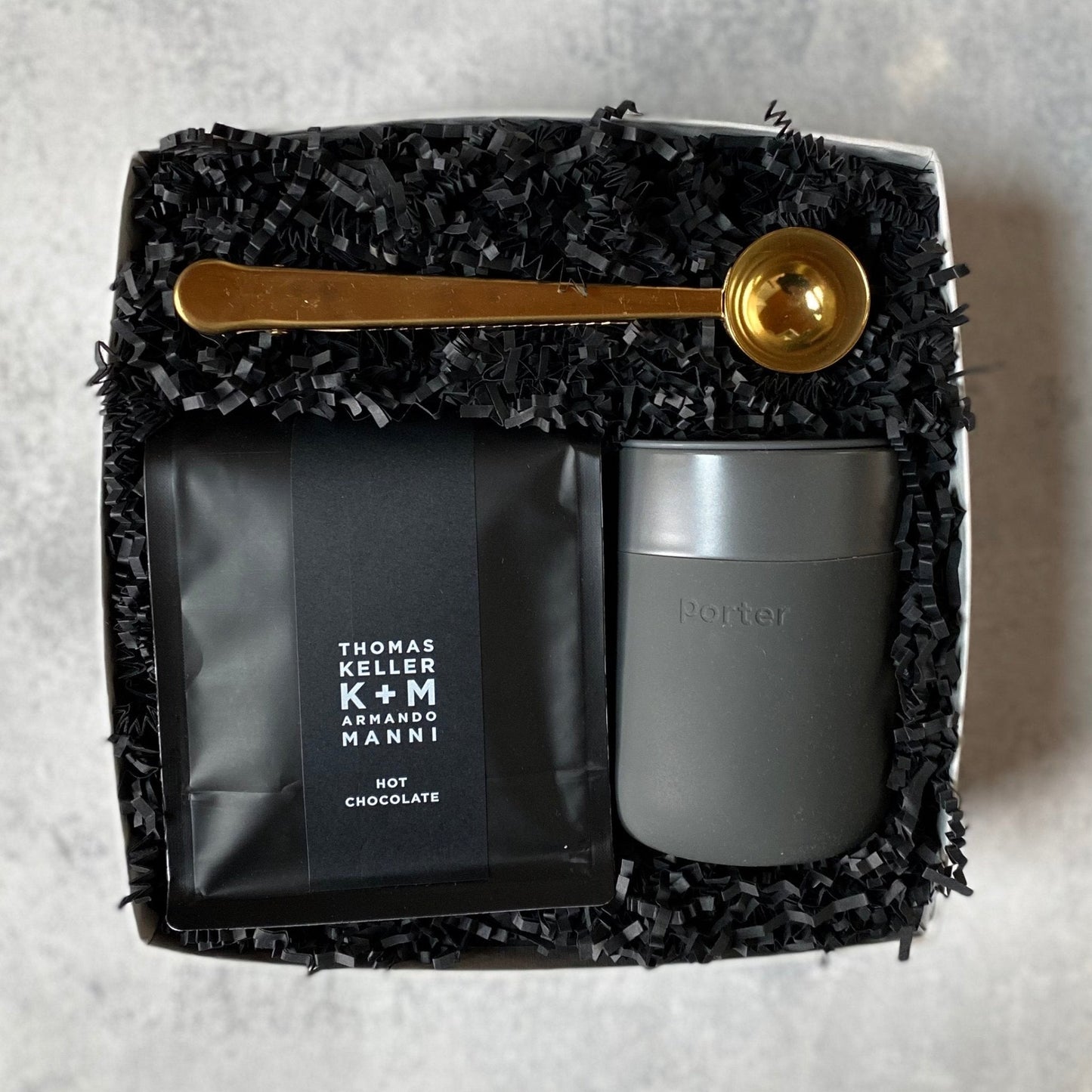 Semi - Custom Corporate Gifts - Bulk Gift Boxes for Clients & Employees: Cocoa To - Go - Box + Wood Gift Company
