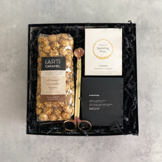 Semi - Custom Corporate Gifts - Bulk Gift Boxes for Clients & Employees: Black Tie - Box + Wood Gift Company