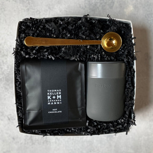 Semi - Custom Corporate Gifts - Bulk Gift Boxes for Clients & Employees: Cocoa To - Go - Box + Wood Gift Company